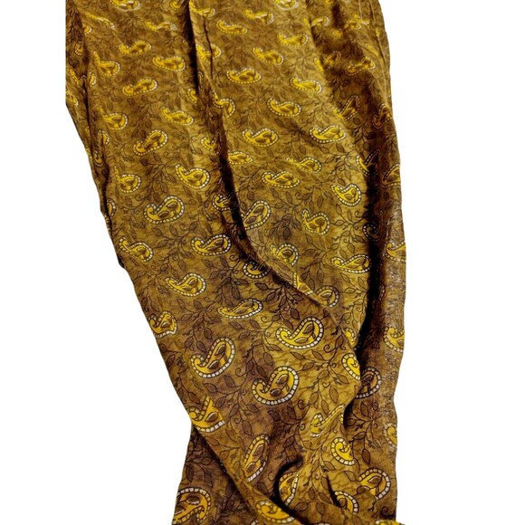 Infinity Scarf Paisley Wrap Olive Green Yellow 3 Strands Beads Necklace - Picture 3 of 4